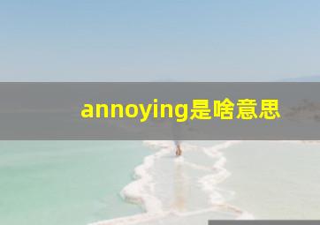 annoying是啥意思