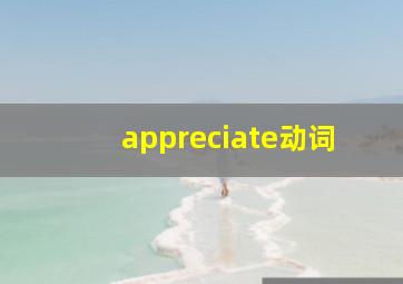 appreciate动词