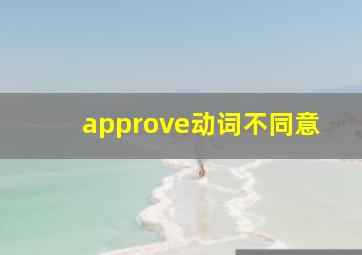 approve动词不同意