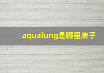 aqualung是哪里牌子