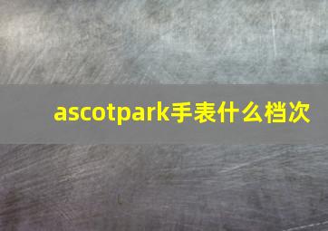 ascotpark手表什么档次