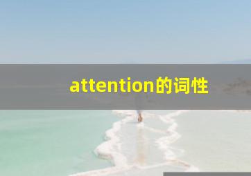 attention的词性