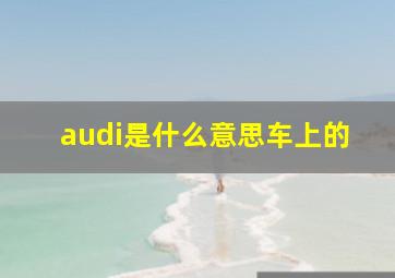 audi是什么意思车上的