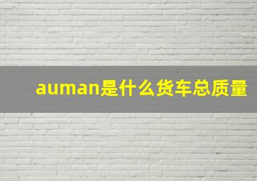 auman是什么货车总质量