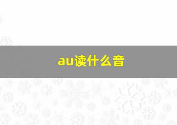 au读什么音