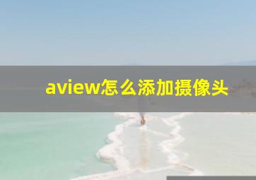 aview怎么添加摄像头