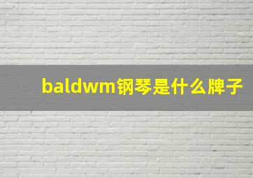 baldwm钢琴是什么牌子