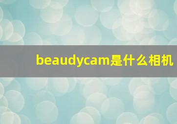 beaudycam是什么相机