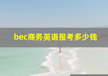 bec商务英语报考多少钱