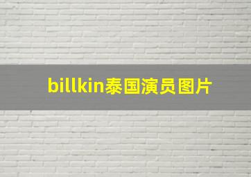 billkin泰国演员图片