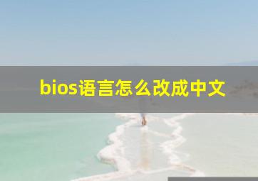 bios语言怎么改成中文