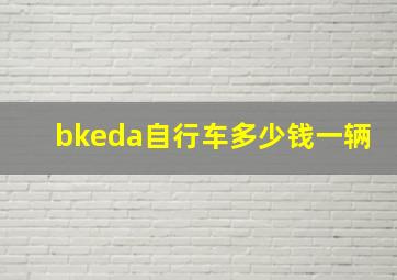 bkeda自行车多少钱一辆