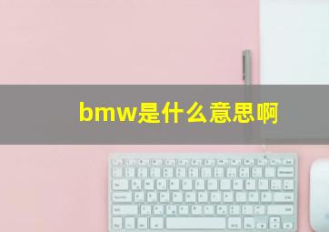 bmw是什么意思啊