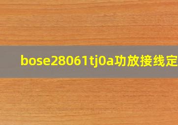 bose28061tj0a功放接线定义