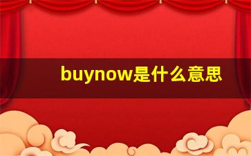 buynow是什么意思