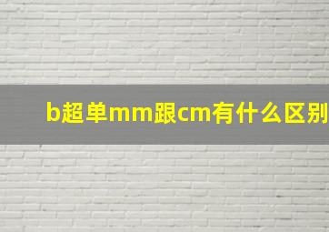 b超单mm跟cm有什么区别