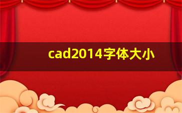 cad2014字体大小