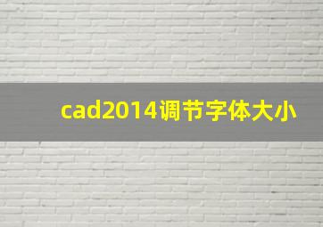 cad2014调节字体大小