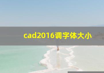 cad2016调字体大小