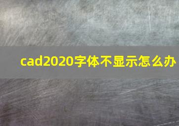 cad2020字体不显示怎么办