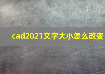 cad2021文字大小怎么改变