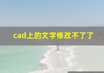 cad上的文字修改不了了