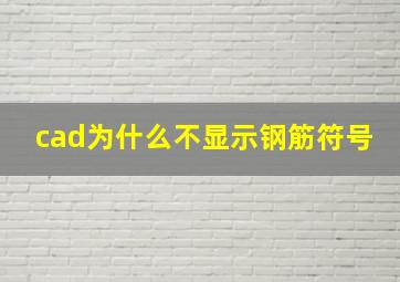 cad为什么不显示钢筋符号