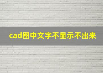 cad图中文字不显示不出来