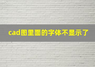 cad图里面的字体不显示了