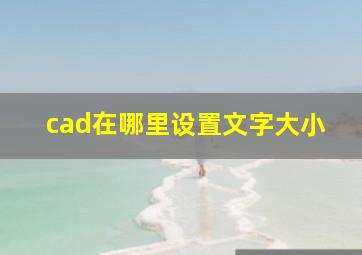 cad在哪里设置文字大小