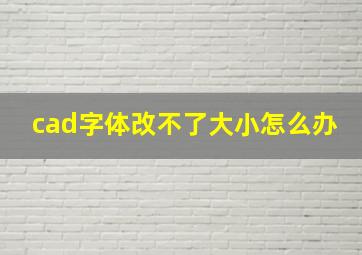 cad字体改不了大小怎么办