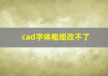 cad字体粗细改不了