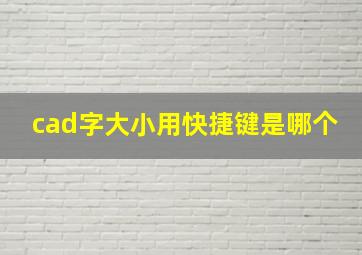 cad字大小用快捷键是哪个