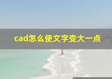 cad怎么使文字变大一点