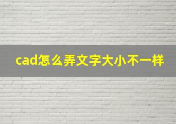 cad怎么弄文字大小不一样