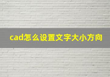 cad怎么设置文字大小方向