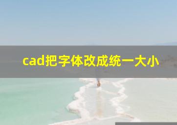 cad把字体改成统一大小