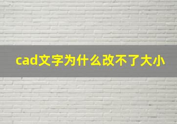 cad文字为什么改不了大小