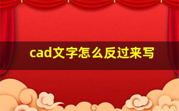 cad文字怎么反过来写