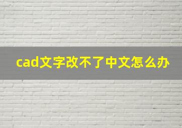 cad文字改不了中文怎么办