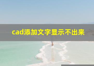 cad添加文字显示不出来