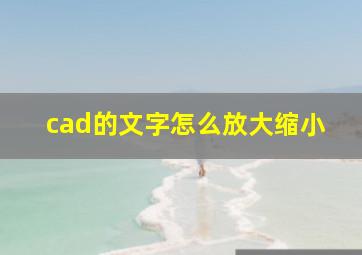 cad的文字怎么放大缩小