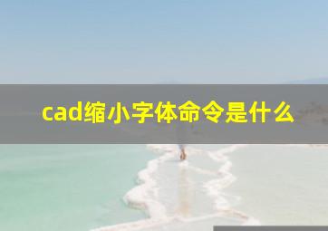 cad缩小字体命令是什么