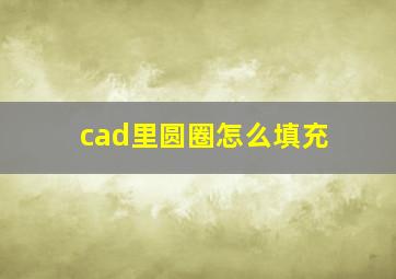 cad里圆圈怎么填充