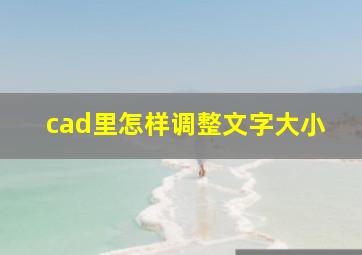 cad里怎样调整文字大小