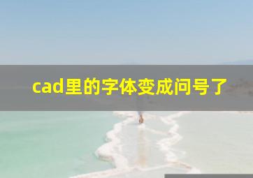 cad里的字体变成问号了