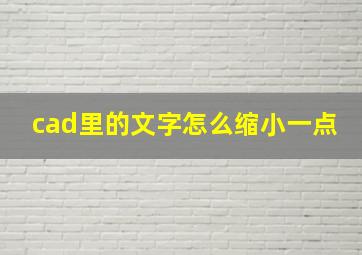 cad里的文字怎么缩小一点