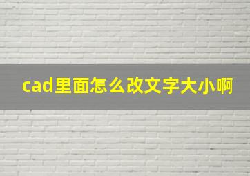 cad里面怎么改文字大小啊