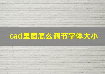 cad里面怎么调节字体大小