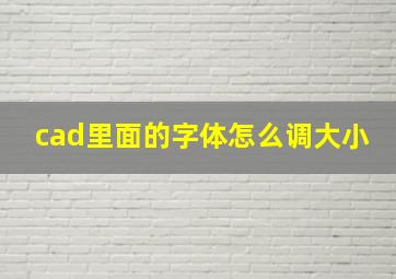 cad里面的字体怎么调大小